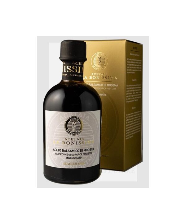 Aceto Balsamico di Modena IGP Invecchiato - Sigillo Bordeaux 250 ml con Astuccio